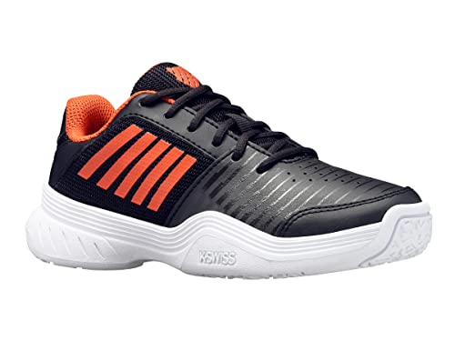 K-Swiss Performance Court Express Omni Tennisschuh, Jet Black/Spicy Orange/White, 34 EU von K-Swiss