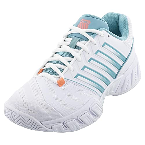 K-Swiss Performance Damen Bigshot Light 4 Tennis Shoe, White/Nile Blue/Desert Flower, 40 EU von K-Swiss