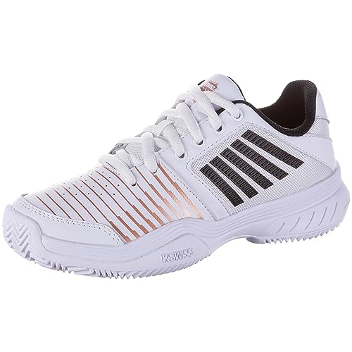 K-Swiss Performance Damen Court Express HB Tennis Shoe, White/Black/Rose Gold, 37 EU von K-Swiss