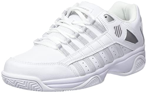 K-Swiss Performance Damen Court Prestir Tennisschuh, White/Silver, 38 EU von K-Swiss