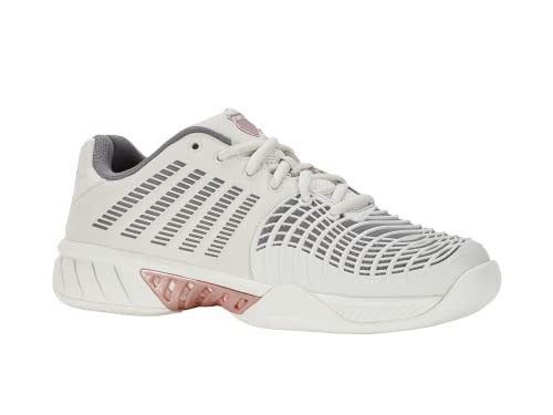 K-Swiss Performance Damen Express Light 3 Carpet Tennis Shoe, Vaporous Gray/Steel Gray/Rose Gold, 37.5 EU von K-Swiss