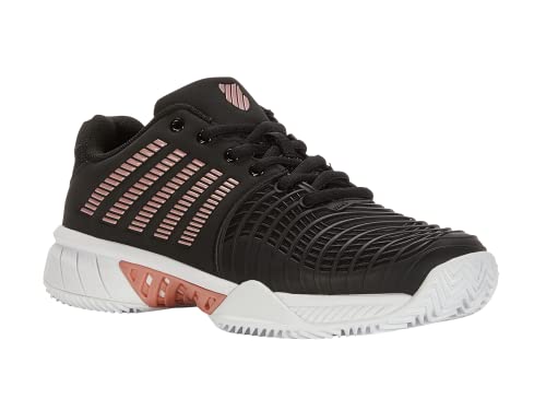 K-Swiss Performance Damen Express Light 3 HB Tennis Shoe, Black/Steel Gray/Rose Gold, 37 EU von K-Swiss