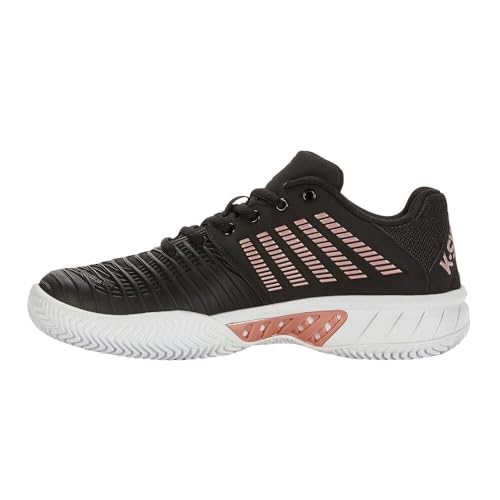 K-Swiss Performance Damen Express Light 3 HB Tennis Shoe, Black/Steel Gray/Rose Gold, 37.5 EU von K-Swiss