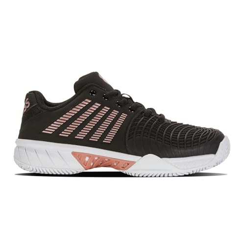 K-Swiss Performance Damen Express Light 3 HB Tennis Shoe, Black/Steel Gray/Rose Gold, 37.5 EU von K-Swiss