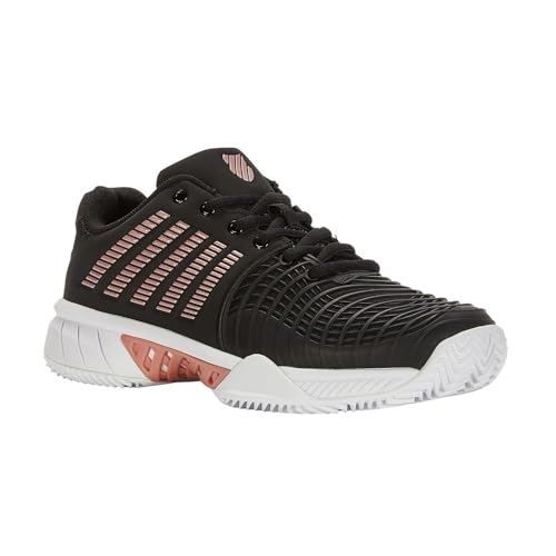 K-Swiss Performance Damen Express Light 3 HB Tennis Shoe, Black/Steel Gray/Rose Gold, 42 EU von K-Swiss