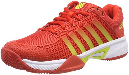 K-Swiss Performance Damen Express Light HB Tennisschuhe, Rot (Fiesta/White/Neon Citron 50), 41.5 EU von K-Swiss