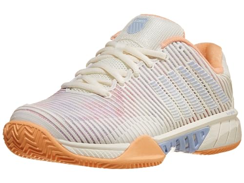 K-Swiss Performance Damen Hypercourt Express 2 HB Tennis Shoe, Star White/Peach Fuzz/Heather, 41 EU von K-Swiss