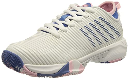 K-Swiss Performance Damen Hypercourt Supreme HB Tennisschuh, White/Star Sapphire/Orchid Pink, 37.5 EU von K-Swiss