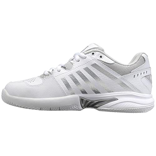 K-Swiss Damen Receiver V Tennisschuh, White/Vapor Blue/Silver, 40 EU von K-Swiss