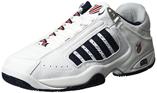 K-Swiss Performance Defier Rs, Herren Tennisschuhe, Weiß (White/Dressblue/Fieryred 164), 42 EU (8 UK) von K-Swiss