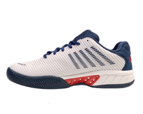 K-Swiss Performance Herren Hypercourt Express 2 Tennis Shoe, Blanc de Blanc/Blue Opal/Lollipop, 41 EU von K-Swiss