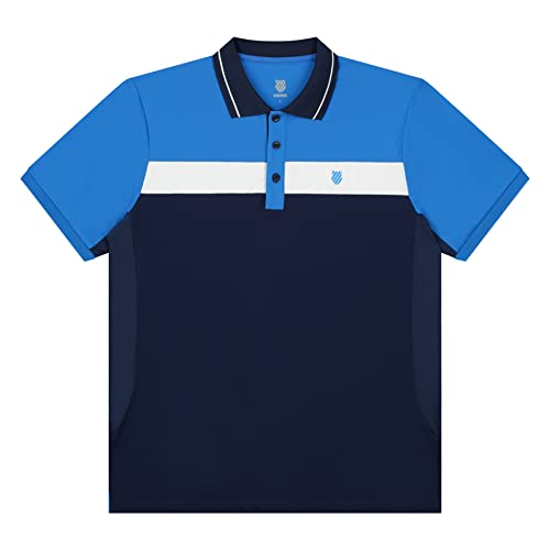 K-Swiss Performance Herren Polo Core Team Block Poloshirt, blau, M von K-Swiss