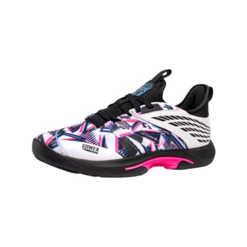 K-Swiss Performance Herren Speedtrac Padel Tennis Shoe, White/Black/NEON PINK, 41.5 EU von K-Swiss