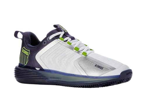 K-Swiss Performance Herren Ultrashot 3 HB Tennis Shoe, White/Peacoat/Lime Green, 42 EU von K-Swiss