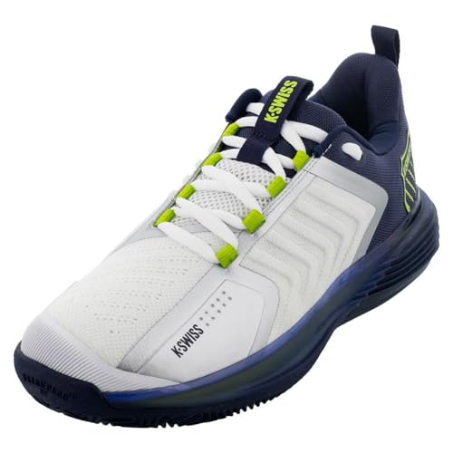 K-Swiss Performance Herren Ultrashot 3 HB Tennis Shoe, White/Peacoat/Lime Green, 45 EU von K-Swiss