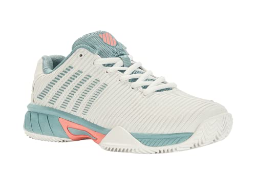 K-Swiss Performance Hypercourt Express 2 HB Tennis Shoe, Blanc de Blanc/Nile Blue/Desert Flower, 36 EU von K-Swiss