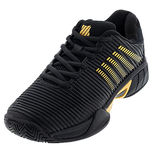 K-Swiss Performance Hypercourt Express 2 Tennis Shoe, Moonless Night/Amber Yellow, 34 EU von K-Swiss