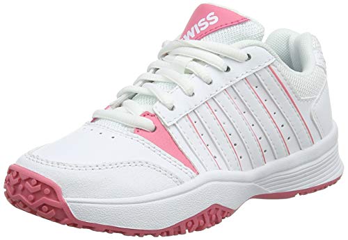 K-Swiss Performance Jungen Unisex Kinder Court Smash Omni Tennisschuhe, Weiß (White/Pink Lemonade 175M), 33 EU von K-Swiss