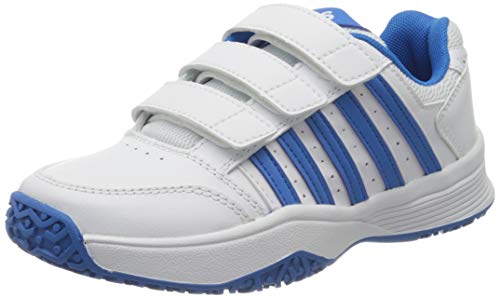 K-Swiss Performance Unisex-Kinder Court Smash Strap Omni Tennisschuhe, Weiß (White/Brilliant Blue 128M), 31 EU von K-Swiss