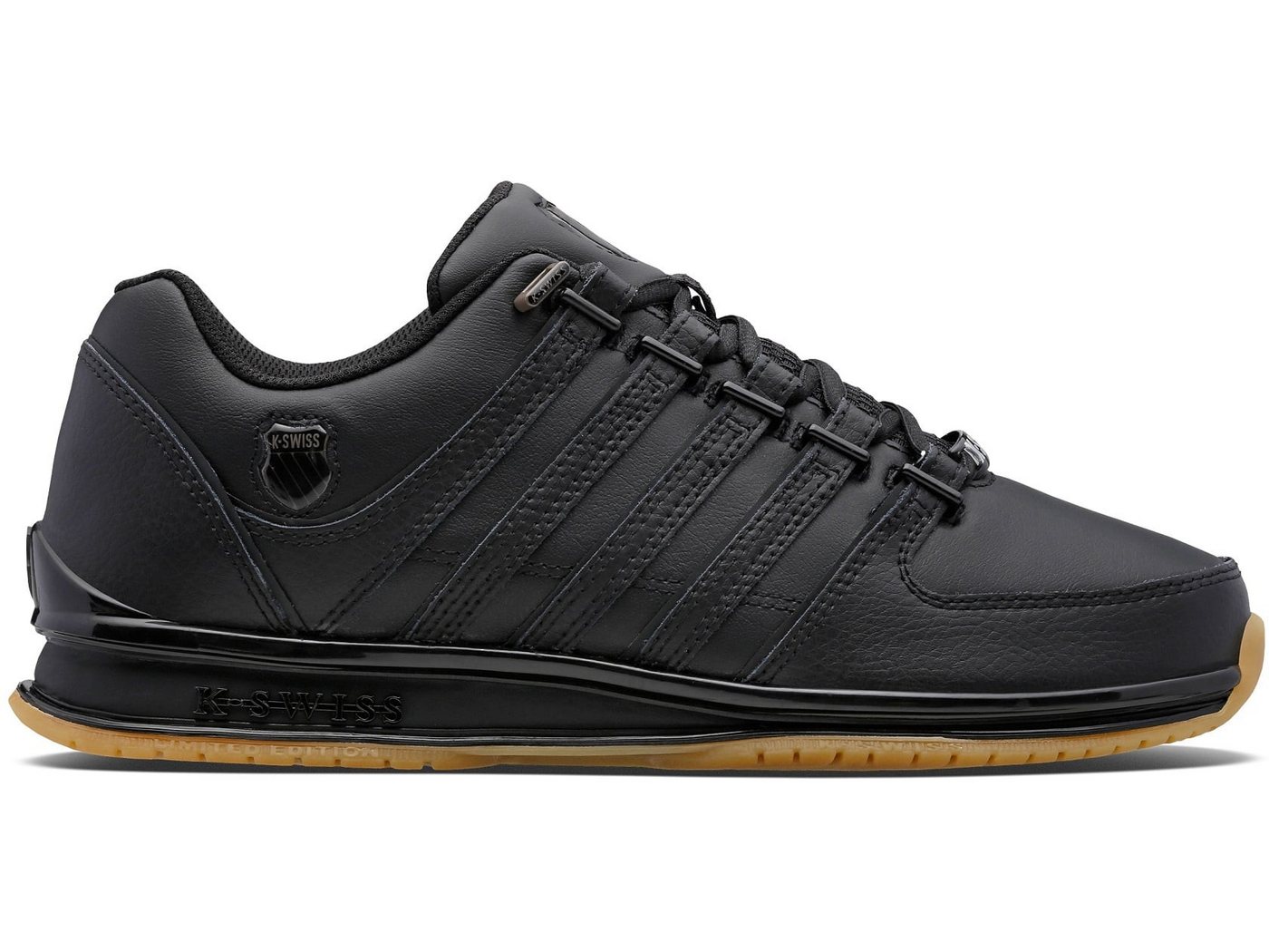 K-Swiss Rinzler Leder 2024 schwarz/gum Herren Sneaker von K-Swiss