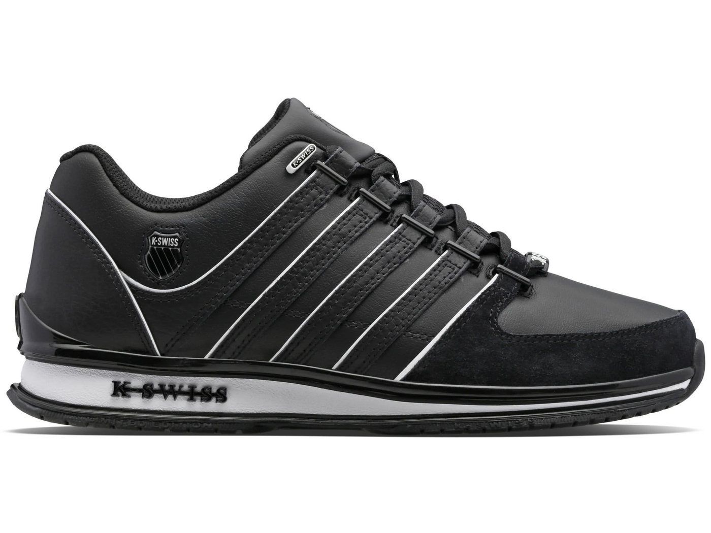 K-Swiss Rinzler Leder schwarz/weiss Herren Sneaker von K-Swiss