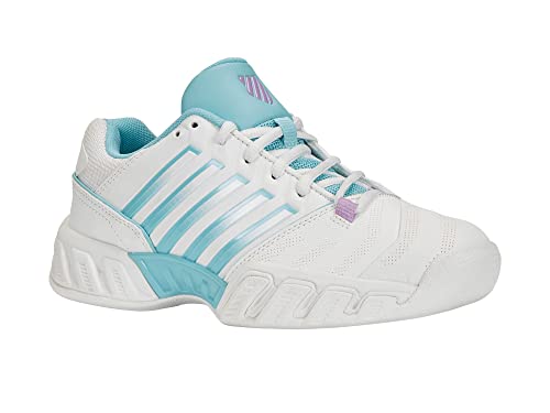 K-SWISS TENNIS Damen Bigshot Light 4 Tennisschuh, Brilliant White/Angel Blue/She, 42 EU von K-Swiss