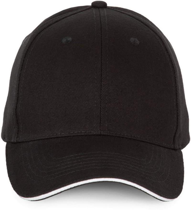 K-UP Baseball Cap 6-Panel-Kappe mit Kontrast-Sandwichschirm von K-UP