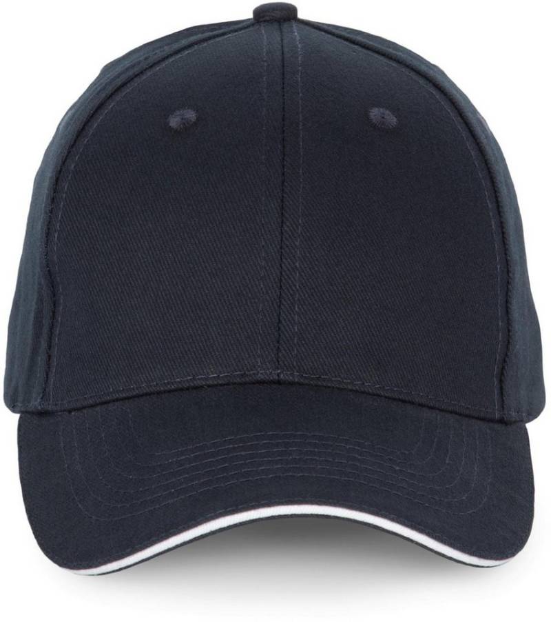 K-UP Baseball Cap 6-Panel-Kappe mit Kontrast-Sandwichschirm von K-UP