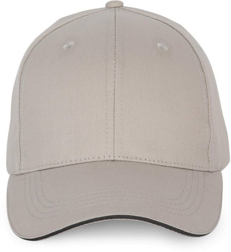 K-UP Baseball Cap 6-Panel-Kappe mit Kontrast-Sandwichschirm von K-UP