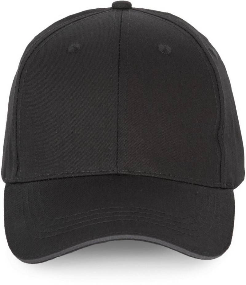 K-UP Baseball Cap 6-Panel-Kappe mit Kontrast-Sandwichschirm von K-UP