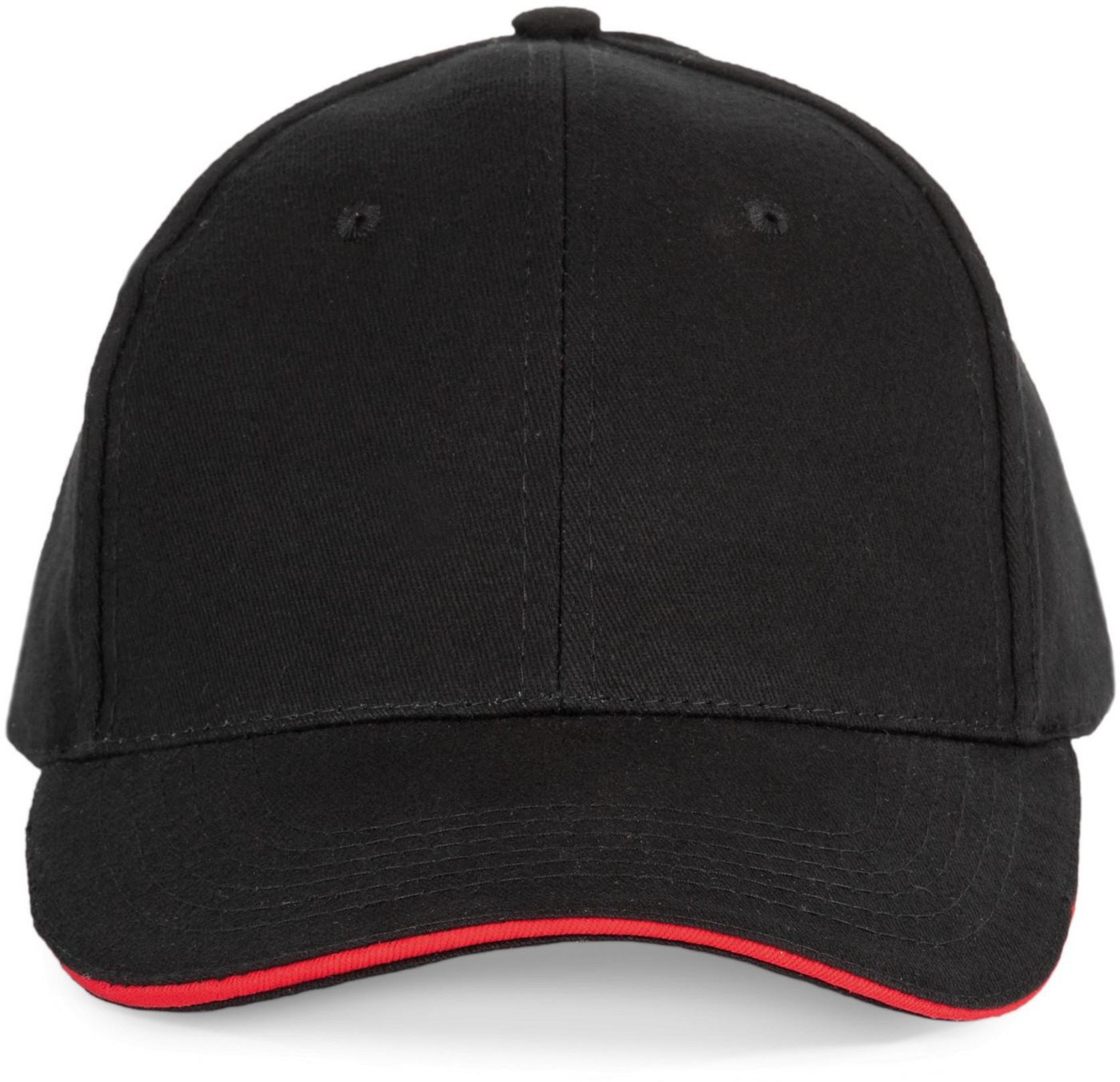 K-UP Baseball Cap 6-Panel-Kappe mit Kontrast-Sandwichschirm von K-UP