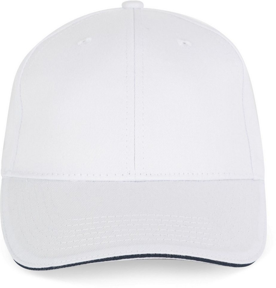 K-UP Baseball Cap 6-Panel-Kappe mit Kontrast-Sandwichschirm von K-UP