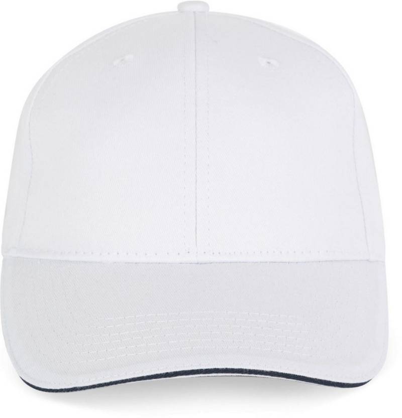 K-UP Baseball Cap 6-Panel-Kappe mit Kontrast-Sandwichschirm von K-UP