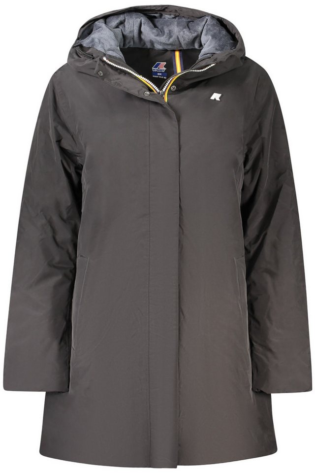 K-WAY Outdoorjacke Damenjacke schwarz mit Kapuze, warm gefüttert, vielseitig, elegant von K-WAY