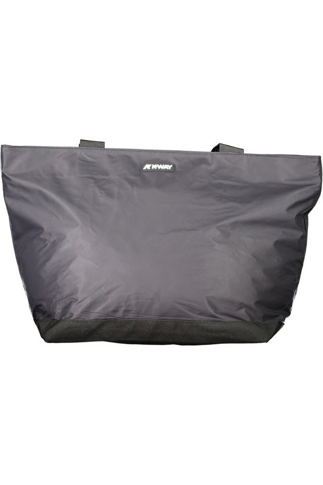 K-WAY Umhängetasche, Schwarze Damen-Shopper mit Kontrastdetails und Reißverschluss von K-WAY