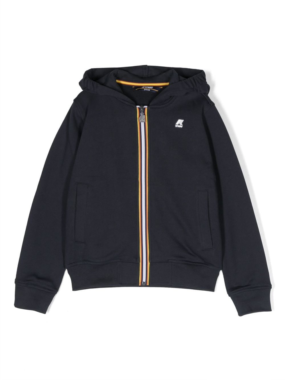 K Way Kids Kapuzenjacke mit Logo-Patch - Blau von K Way Kids