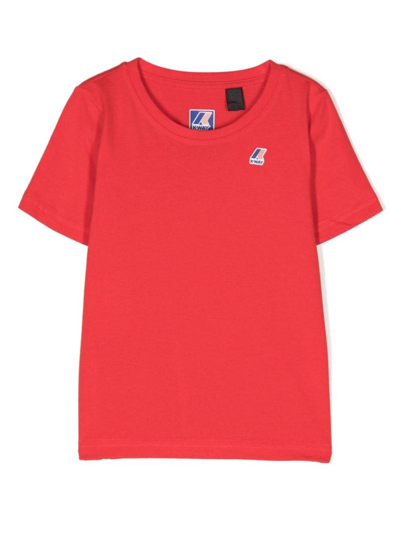 K Way Kids T-Shirt mit Logo-Patch - Rot von K Way Kids