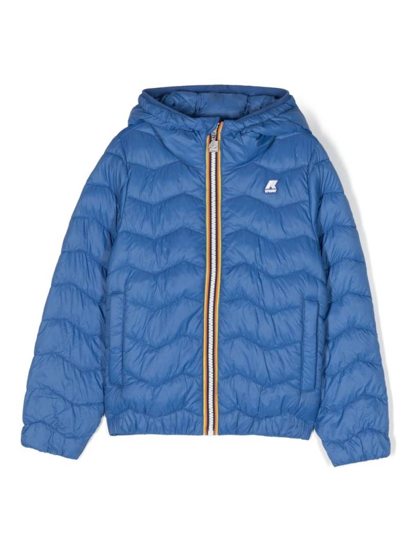 K Way Kids Gefütterte Jacke mit Reißverschluss - Blau von K Way Kids