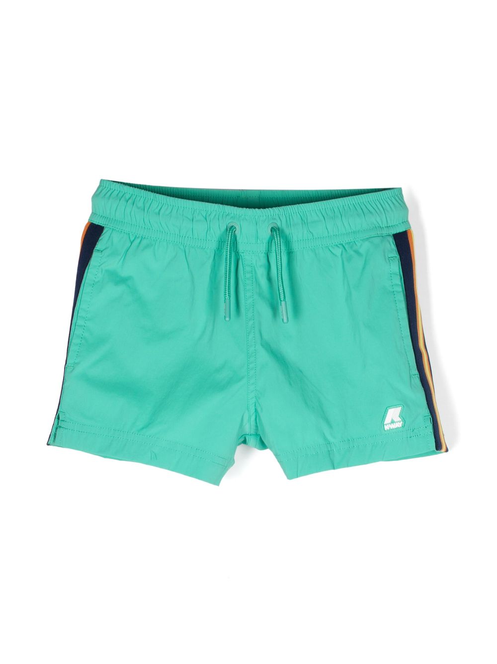 K Way Kids Badeshorts mit Streifen - Grün von K Way Kids