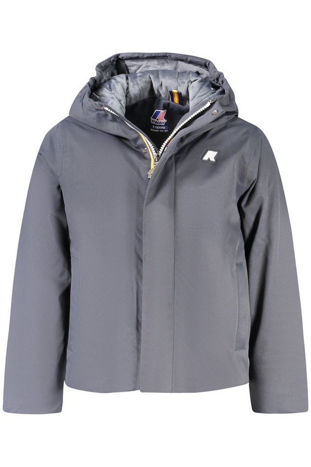 K-Way Outdoorjacke Blaue Kinderjacke mit Waschbär-Design: Kapuze & Taschen von K-Way