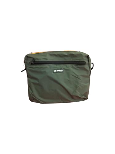 K-Way Praktische und leichte Schultertasche mit Reißverschluss. Verfügt über ein großes Hauptfach, eine Innentasche und auf der Vorderseite mit Reißverschluss. Schulterriemen, Wmr Green Blackish, 38 von K-Way