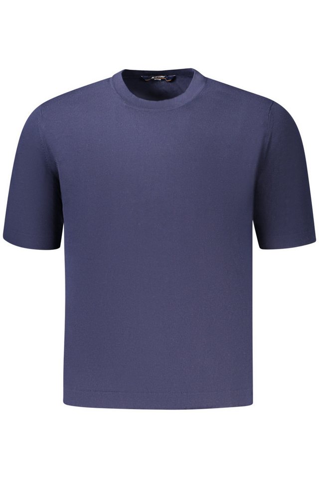 K-Way Strickpullover Blauer Herrenpullover: T-Shirt mit Rundhals & kurzen Ärmeln von K-Way