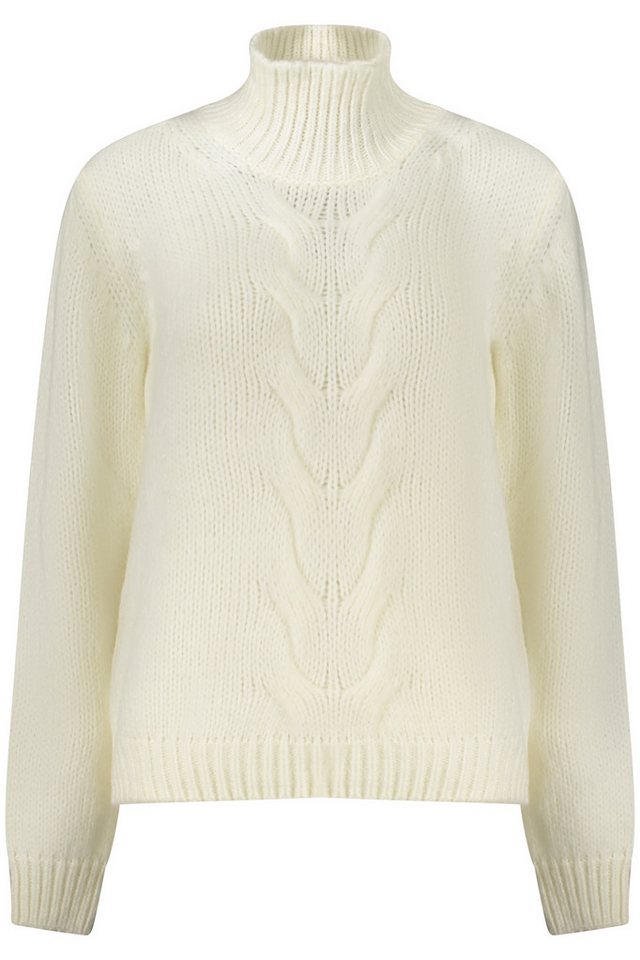 K-Way Strickpullover Damenpullover Weiß mit Hohem Kragen – Moderne Kontrastdetails von K-Way
