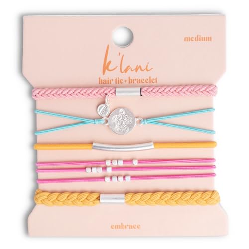 K'lani - Damen Haararmbänder - Armband und elastische Doppelzwecke, Stylische Haaraccessoires für Pferdeschwanz, 5 Stück (S) von K'lani