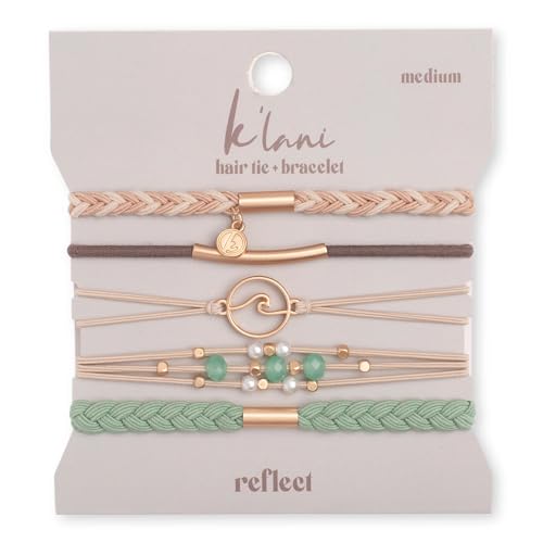 K'lani Reflect Armbänder für Frauen - Elastische Armbänder und Boho Haargummis - Niedliche Haargummis für Frauen und Haargummis Accessoires - Stilvolle Armbänder Boho Style für Haar und Handgelenk K'lani Reflect Armbänder für Frauen - Elastische Armbänder und Boho Haargummis - Niedliche Haargummis für Frauen und Haargummis Accessoires - Stilvolle Armbänder Boho Style für Haar und Handgelenk von K'lani