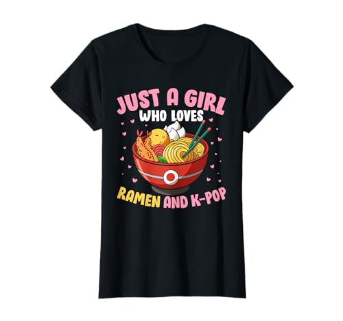 Nur EIN Mädchen, das K-Pop und Ramen liebt Lustige K-Pop-Girls T-Shirt Nur EIN Mädchen, das K-Pop und Ramen liebt Lustige K-Pop-Girls T-Shirt von K-pop & Ramen Lover Apparel