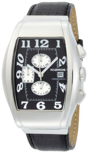 K&Bros Herren Chronograph Quarz Uhr mit Leder Armband 9425-1-875 von K&Bros