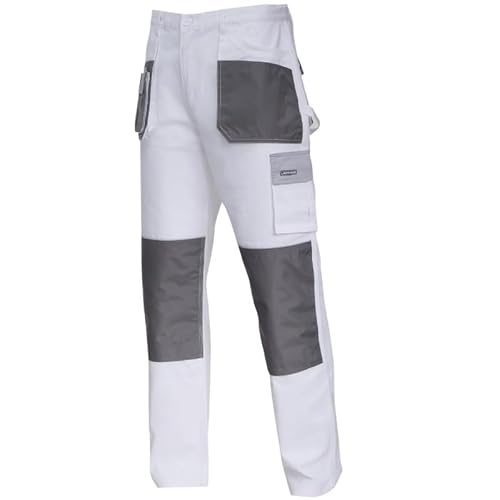 K&G Arbeitshose Malerhose Lahti PRO L40513 WEIß Herrenhose Berufshose Schutzhose Sicherheitshose Herren Hose Kombihose für Handwerker Gärtner Mechaniker (3XL) von K&G