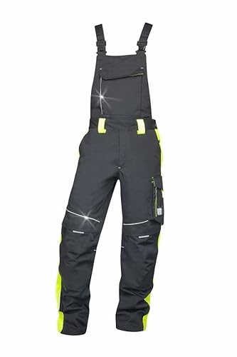 K&G Profi Latzhose ARDCT H8404 GRAU + 100% Baumwolle Herrenlatzhose Beruflatzhose Schutzlatzhose Arbeitslatzhose Sicherheitshose Herren Hose Arbeitshose (52) von K&G