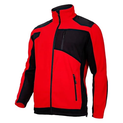 K&G Profi Winterpullover Lahti PRO L40115 ROT Arbeitspullover Zip Fleecejacke Herrenjacke Herrenpulli Winterpulli Warmjacke Pulli Fleece Herren Winter Jacke Warm (XL) von K&G